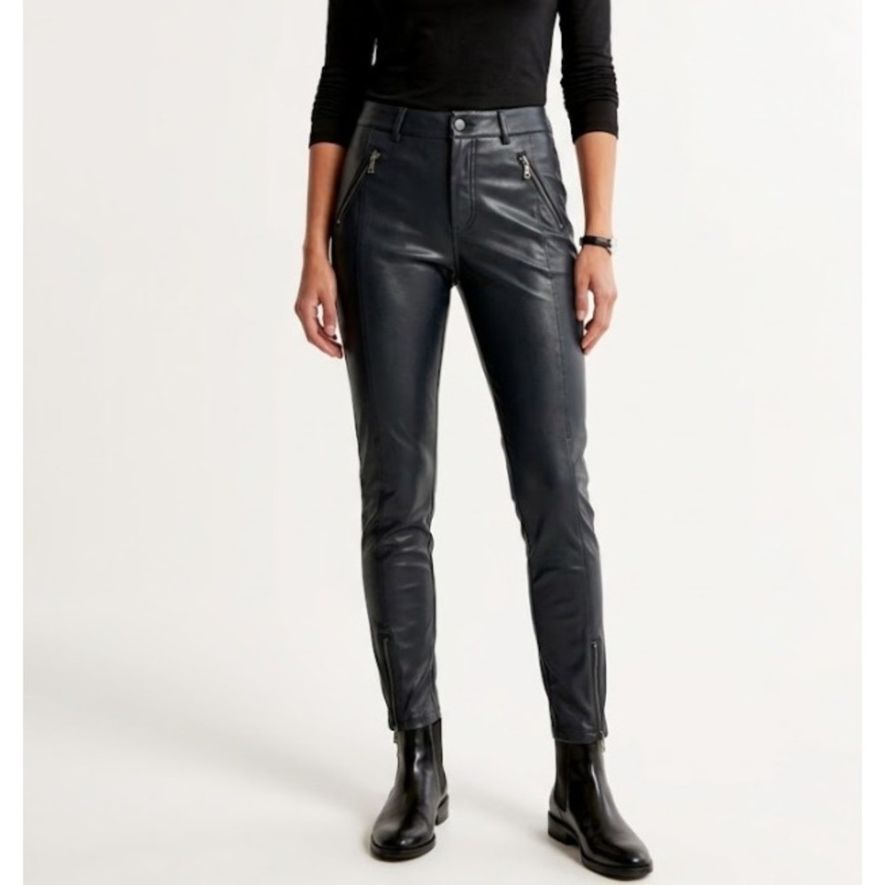 NEW Guess Black Faux Leather Pants‎ size 14
